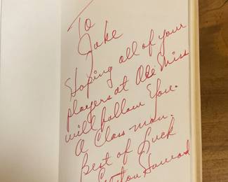 Inscription and signature "Catching" by Elston Howard