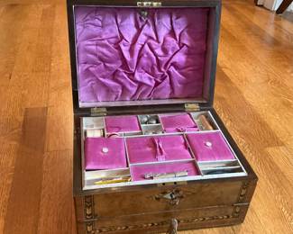 Antique inlaid lap desk/sewing box