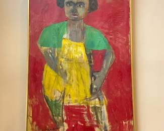 Majorie Liebman "Woman in Yellow Apron", 73x47