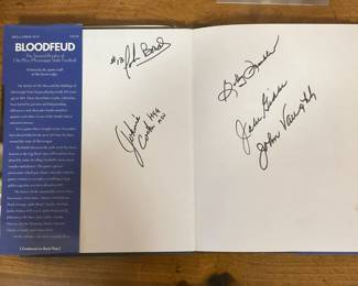Inscription and signature for "Bloodfeud"