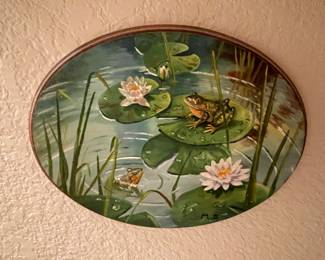 Oil painting of frog