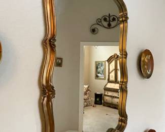 Gold framed mirror