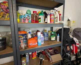 Metal shelves misc chemicals