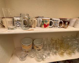 Misc mugs and glasses