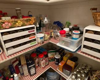 Pantry full of food and spices
