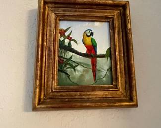 Oil painting of parrot