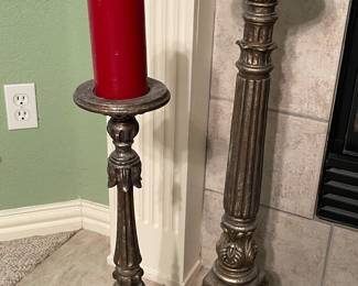 2 large candle sticks