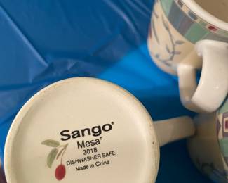 Sango Mesa mugs and dessert plates