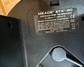Meade ETX 80 telescope with stand and bag