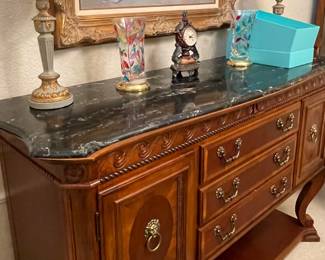 Buffet with marble top
