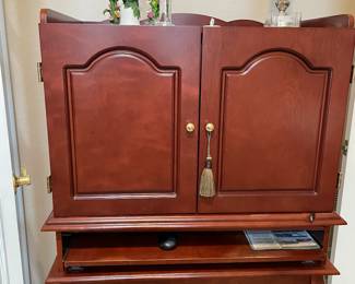 Small cherrywood fold out desk