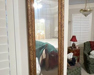 Large gold framed mirror