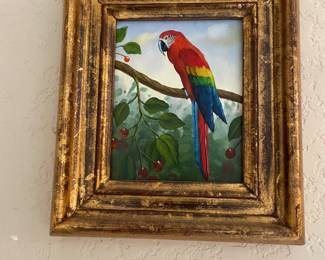 Oil painting of parrot