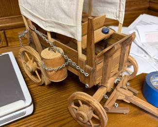 Wooden model covered wagon
