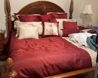 King sized bed with mattress
