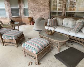 Wicker patio furniture
