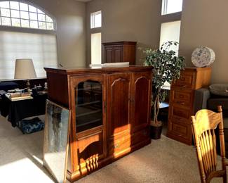 Solid Cherry Wood Ent Center