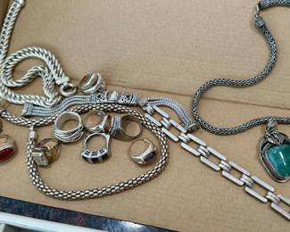 All fantastic vintage sterling silver, designer jewelry