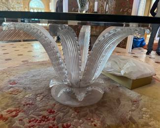 Lalique Cactus Table, Signed & in perfect condition, Measures 63 inches in diameter & approx. 30 inches in height