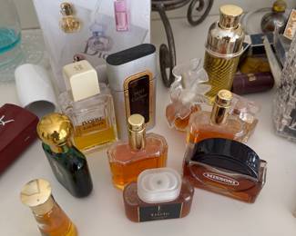 Dozens of vintage women’s perfumes