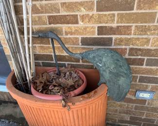 Pair of bronze shore birds,