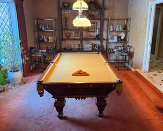Antique John N. Rieger Billiards Table