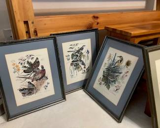 Vintage bird prints