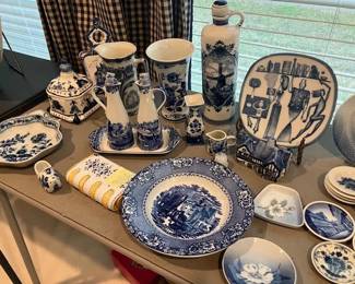 English blue/white, Royal Copenhagen, B&G, Delft