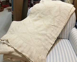Finely crocheted large bedspread