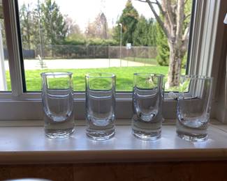 Mid century Italian Long Drink Crystal Glasses 
