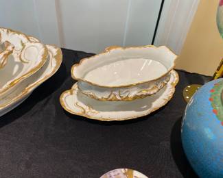 Antique Haviland Limoge French Porcelain Gravy Boat 