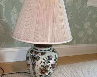 Frederick Cooper floral porcelain ginger jar lamp
