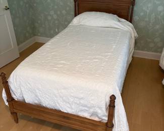 Walnut Wooden Twin Bed Frame 