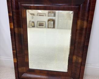 Antique Flame Mahogany Mirror 