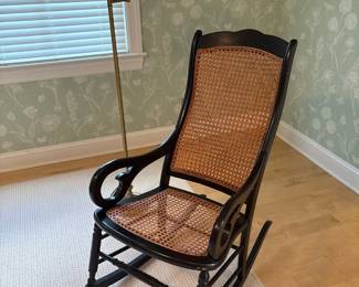 Antique Child Cane Rocking Chair