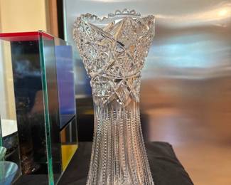 ABP American Brilliant VASE Cut Glass 