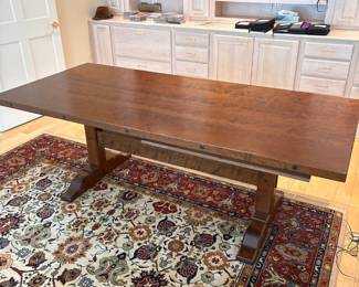 custom reclaimed wood walnut dining table 
