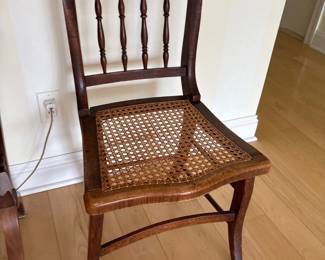Early 20th Century Victorian Cane Dining Chair 