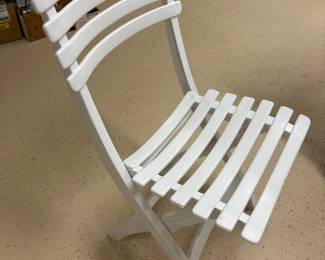 Plastic White Folding Patio Chair 