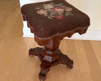 Empire Antique 1840 Rosewood Adjustable Piano Stool 