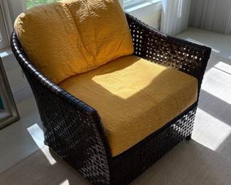 Antalya Collection by McGuire Wicker Lounge Chair 