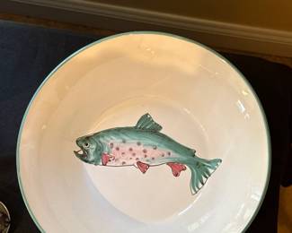 Mesa International Handpainted Fish Platter 