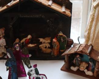 7 Nativity Scenes in the Utility room in the back of the master bedroom, upstairs.