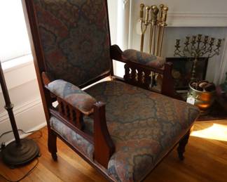 Eastlake wooden frame chair.