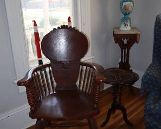 Wreath-back Windsor Arm Chair in the front entrance room.