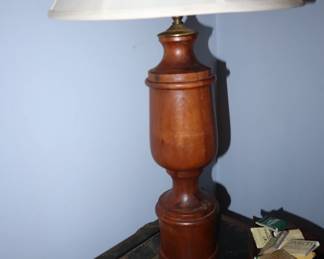 This is a lamp made by William Stuck of the prominent Stuck family in Jonesboro. Upstairs in the office.