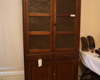 Antique American Pie safe, in the lower staircase room.