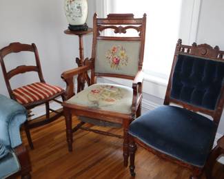 Chairs...chairs...chairs... in the living room.