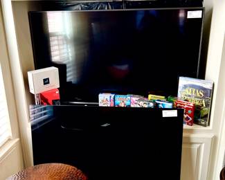 65" SMART TV, CLARUS DRY ERASE BOARD.