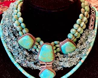 Lots of fine and costume jewelry. Removed daily. Security on premises. 